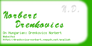 norbert drenkovics business card